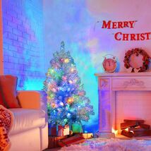 4FT Silver Pre-Lit LED Christmas Tree 11 Modes Indoor/Outdoor - $124.99