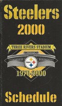 ORIGINAL Vintage 2000 Pittsburgh Steelers Pocket Schedule Last @ Three R... - $12.86