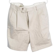 Pendleton Khaki Shorts Pleated Tan Cotton Mens Size 34 - £38.59 GBP