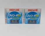 2 PACK Maxell DVD-RW Camcorder Video Disc 30 Minutes 1.4 GB New Mini DVD... - £10.44 GBP