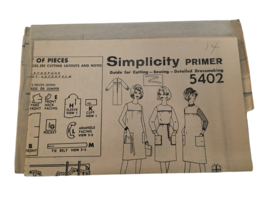 Simplicity Sewing Pattern 5402 Dress or Jumper Vintage 1960s Size 14 MCM Retro - £10.35 GBP