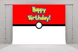 7X5ft Cartoon Video Game Birthday Photography Backdrops Magical Pet Red and Whit - £29.75 GBP