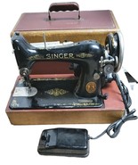 VTG 1928 Singer 99 Portable Sewing Machine AC056058 w Case &amp; Switch  Par... - $130.06 CAD