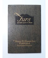 1900s Henry R Haase Inc Furriers Furs Care Book Vault Storage Vtg Fur Pa... - $48.47