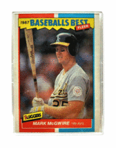 Mark McGwire 1987 Fleer Baseballs Best Sluggers Rookie Card 26 Oakland A... - $4.97