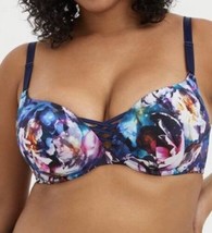 Torrid Floral In Galaxy 360 Back Smoothing Push Up Plunge XO Bra Size 44DDD NWT - £39.92 GBP