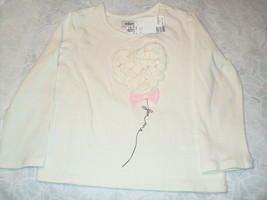 NEW My Ruum Infant Girl&#39;s 18 Months Top Cream Long Sleeves Ruffled Heart - $11.56