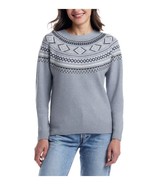Weatherproof Vintage Womens Sweater Blue Fair Isle Long Sleeves Christma... - $60.62 CAD
