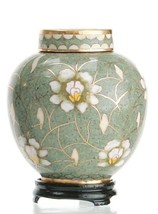 Small/Keepsake 2.5 cubic inches Pear Blossom Flower Cloisonne Cremation Urn - £78.62 GBP