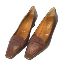 NWOT Womens Size 11 Bruno Magli Menswear Penny Loafer Leather Heeled Pump Shoes - £69.49 GBP