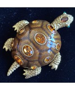 QVC JOAN RIVERS Classics Collection Beautiful Turtle Pin with Swarovski ... - £37.82 GBP