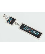 Alex Beeshligaii Navajo Inlay Sterling Silver Dangle Pendant 23.4gr - $468.56 CAD