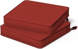 Garden Sofa Couch Pads, Set Of 2, Olefin Brick Red, Water, 19 X 19 X 3 I... - £40.97 GBP