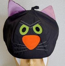 Vintage American Greetings Black Cat Halloween Cap Hat - Rare HTF!  - $29.60