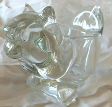 Vintage Avon Crystal Clear Votive Tealight Candle Holder Squirrel Animal... - £11.66 GBP