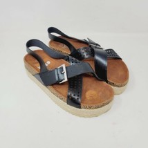 Nature Breeze Womens Platform Sandals Size 7.5 M Criss Cross Open Toe Bu... - $23.87