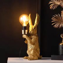 interoknack Golden Rabbit Table Lamp  Unique Animal Design, Vintage Sty... - $2,754.21 MXN