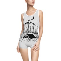 Vintage-Style One-Piece Swimsuit: Unique, Custom Design, Perfect for Con... - £26.54 GBP