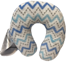 Baby Boy Soft Blue and White Baby Boy Neck Support Pillow Plush - £8.42 GBP