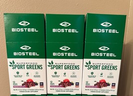 Lot of 3 Biosteel Superfood Sport Greens Packets 12 Packets Pomegranate ... - $34.60