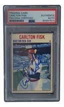 Carlton Fisk Unterzeichnet Boston Red Sox 1979 Hostess #106 Sammelkarte PSA / - £76.75 GBP