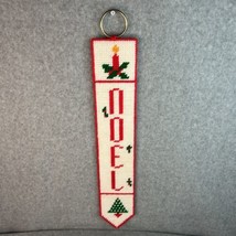 Vintage Handmade Christmas Cross Stitch NOEL Banner Hanging Displayable - £10.89 GBP