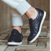 BED STU Men’s Muller Leather Sneaker, Pre-Scuffed, Designer, Navy, Size ... - $99.00