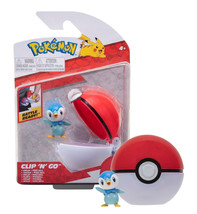 Pokemon Clip &#39;N&#39; Go Piplup + Poke Ball New in Package - $17.88