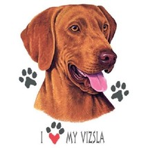 I Love My Vizsla Dog HEAT PRESS TRANSFER for T Shirt Sweatshirt Tote Fab... - £5.15 GBP