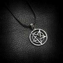 Handmade Stainless Steel Pentagram Pendant Necklace Medallion  - £12.37 GBP