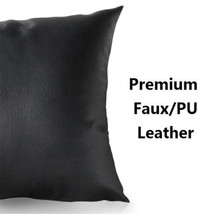 18 x 18 in Vintage Faux Leather Throw Pillow Covers Sofa Bed Cushion Covers  - £13.22 GBP+