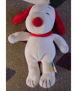 Peanuts Snoopy RED and white plush w/rattle NWT - Prestige - £9.48 GBP