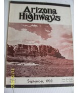 SEPTEMBER 1933 ARIZONA HIGHWAYS MAGAZINE SALT RIVER BRIDGE PAST IN POTTERY - $11,349.18 MXN