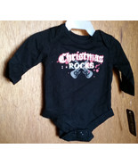 Fashion Holiday Baby Glam Clothes Newborn Black Christmas Rocks Creeper ... - £5.22 GBP