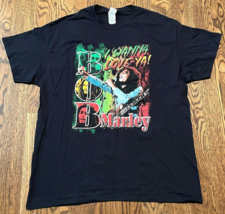 Vintage Bob Marley T Shirt XL Bootleg Reggae I Wanna Love Ya 90&#39;s RARE - £25.81 GBP