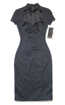 NWT Pin-up Couture Laura Byrnes Black Label Janelle in Gray Sheath Dress XS - £71.21 GBP