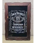 Vtg Jack Daniels Tennessee Whiskey Bar Sign Mirror Wood Frame Old No 7 -... - $54.21 CAD