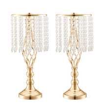 VEVOR 12PCS 49cm/19.3” Tall Crystal Wedding Flower Stand, Metal Wedding ... - $98.90