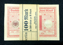 Vintage Authentic 1920 Germany 2 Mark Bank Note Bundle(50) 100 Years Old... - £275.14 GBP