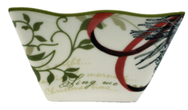 222 Fifth Holiday Wishes Square Bowls Set of 3 Dessert Appetizer Snack NWT - £22.06 GBP