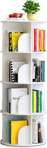 Upgraded 4 Tier Rotating Bookshelf 360°, Stackable Shelves Bookshelf Organizer, - £153.30 GBP
