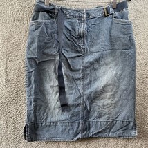 Classic Elements Size 14 Denim Skirt With Belt - $9.60