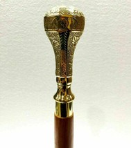 Designer Brass Nautical Long Head Handle Vintage Style Wooden Walking Stick Cane - £31.39 GBP