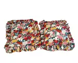 Ralph Lauren Thousand Flowers Floral Ruffled Custom 2pc Decorative Pillows - $300.00