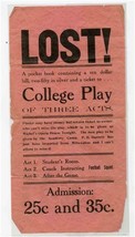 LOST! Comic Advertising Flyer for Michel&#39;s Opera House San Antonio Texas 1900&#39;s - £22.15 GBP