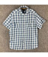 Brothers/Sons Shirt Men's XL Blue Check Button Up Extra Large Short Sleeve - $11.99