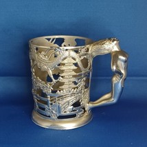 Vintage Silverplated Japanese Cup Sleeve Dragons - $27.10