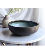 Pack Of 5 Ceramic Zen Blue Large Dinner Soup Noodles Donburi Rice Bowls ... - £42.23 GBP