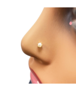 22ct Yellow Gold Freshwater Pearl Claw Single Nose Stud 3.5mm - $91.81 CAD