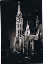 Hungary Postcard Budapest Matyas Templom Matthias Church St Stephans Monument - £2.32 GBP